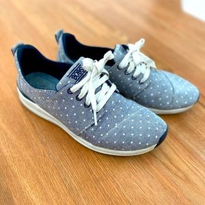 Blue with White Polka Dot Sneakers